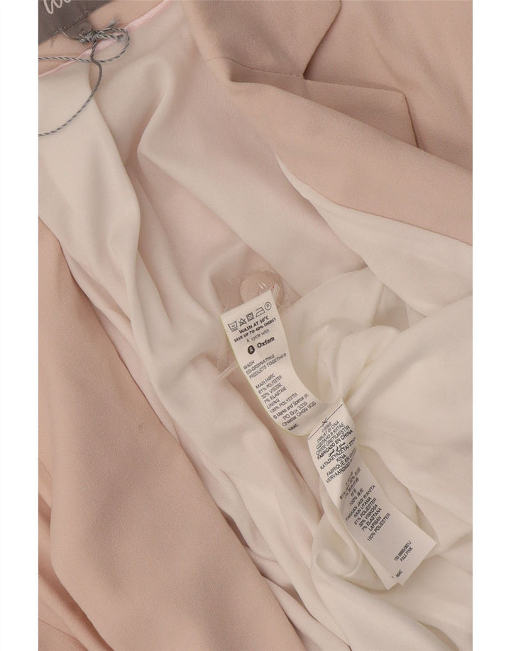 Marks & Spencer Dame 3/4 ærmet åben blazerjakke UK 12 Medium Pink