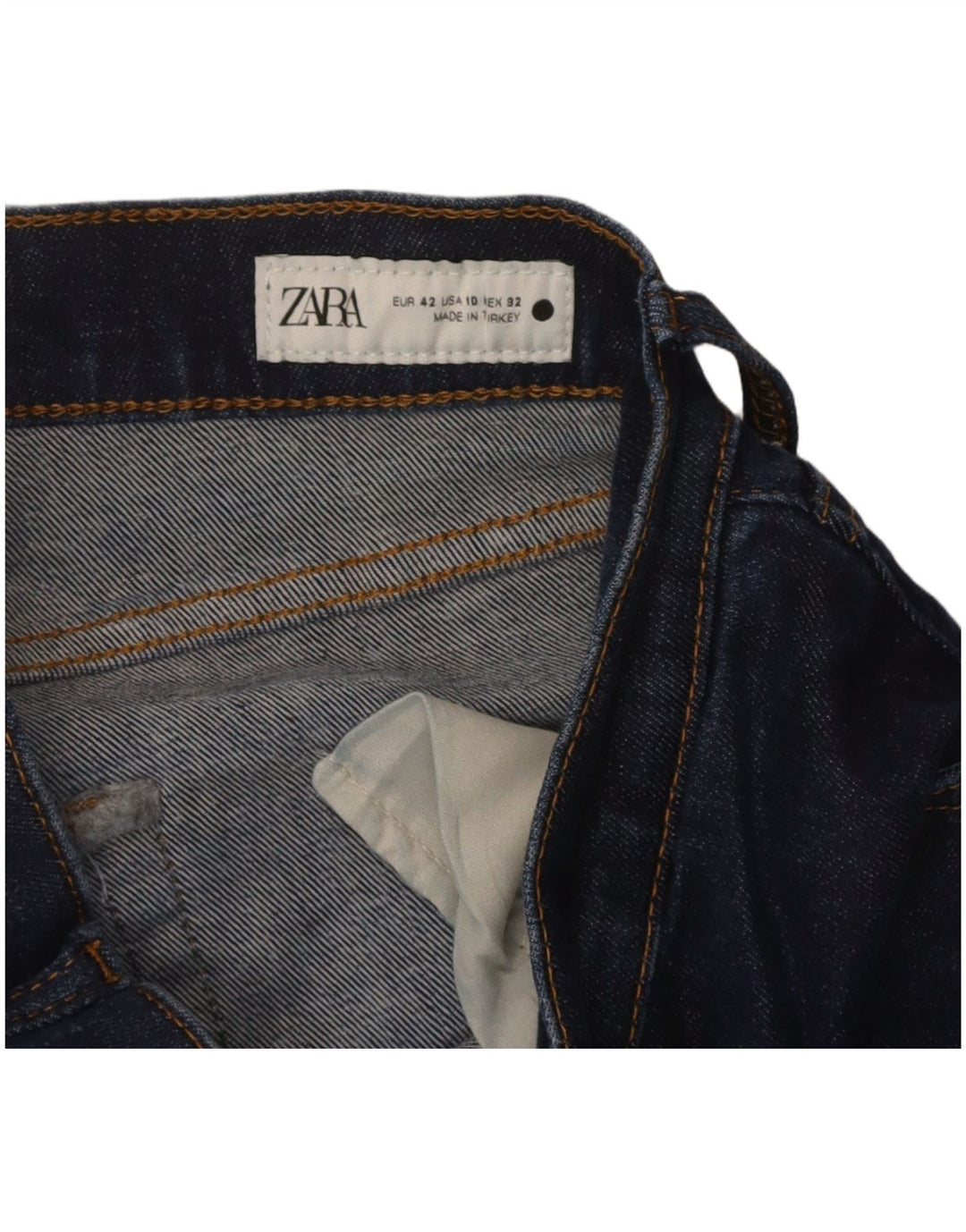 ZARA Womens Cropped Jeans EU 42 Large W32 L26 Navy Blue