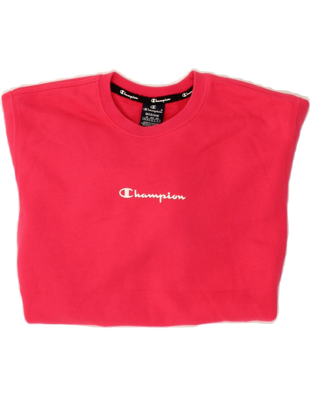 CHAMPION Mens Graphic Sweatshirt Jumper Medium Pink Cotton Vintage Champion and Second-Hand Champion from Messina Hembry 