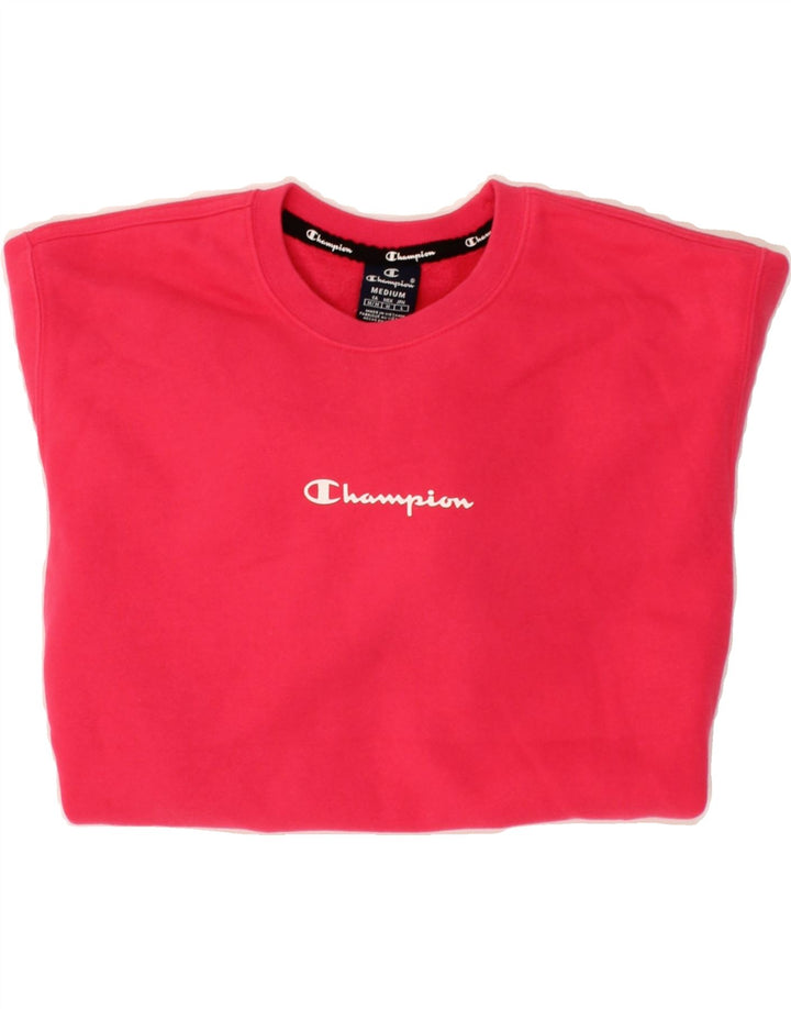 CHAMPION Mens Graphic Sweatshirt Jumper Medium Pink Cotton Vintage Champion and Second-Hand Champion from Messina Hembry 