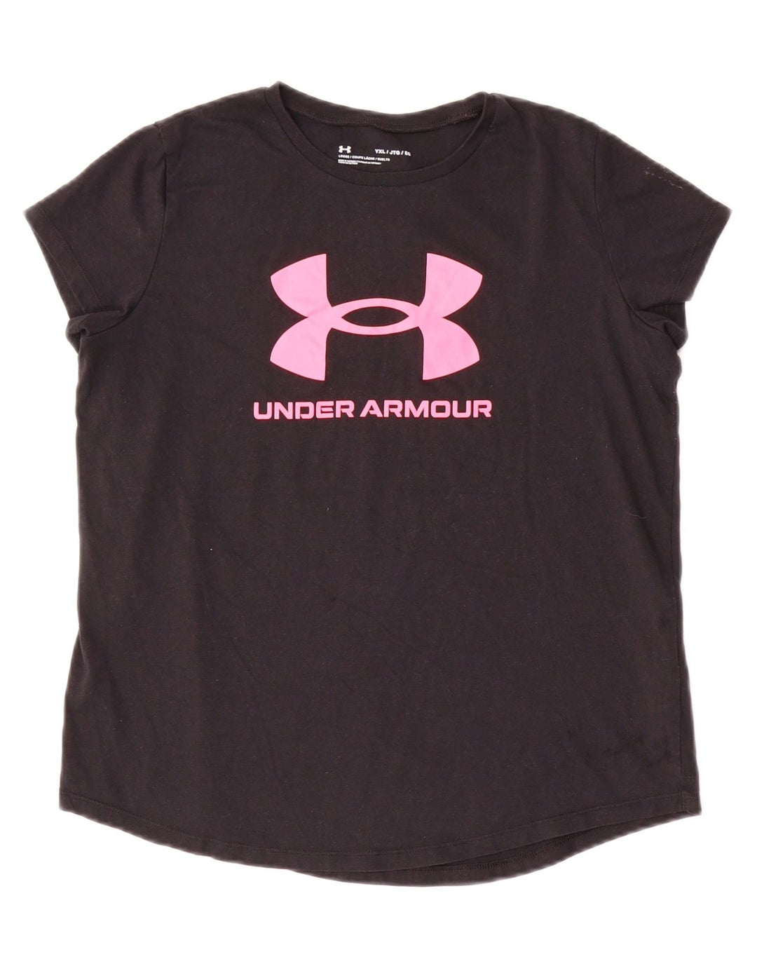 UNDER ARMOUR Piger Loose Fit Grafisk T-Shirt Top 13-14 år XL Sort