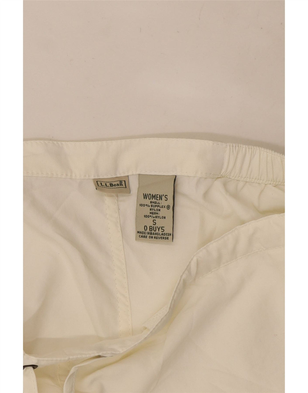 L.L.Bean Lige Capri-bukser til kvinder Small W27 L22 Hvid nylon