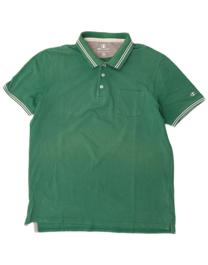 Champion herre poloshirt XL Grøn bomuld