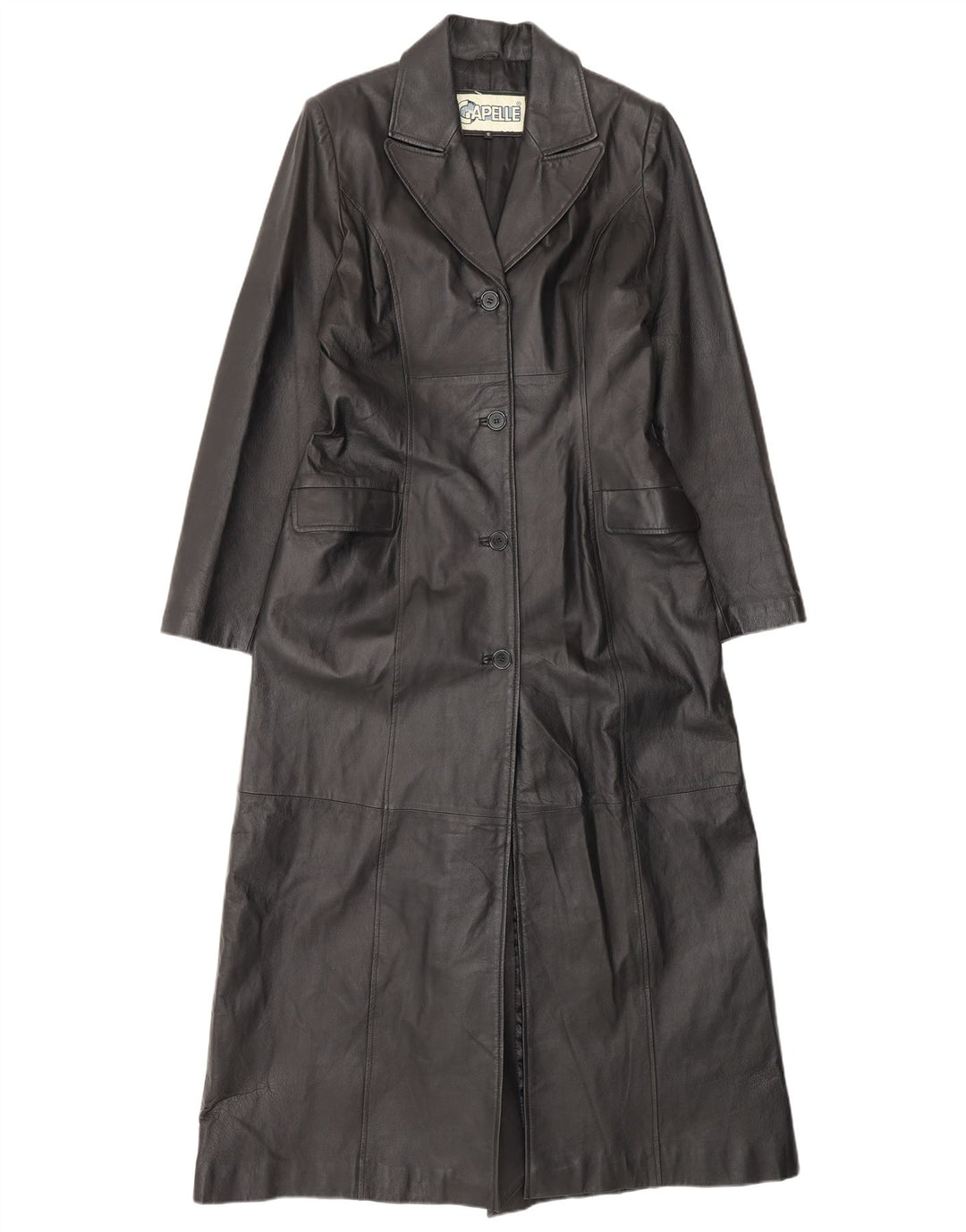 CAPELLE Læderfrakke til kvinder UK 12 Medium Sort Læder