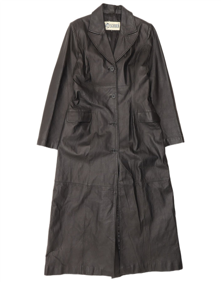 CAPELLE Læderfrakke til kvinder UK 12 Medium Sort Læder