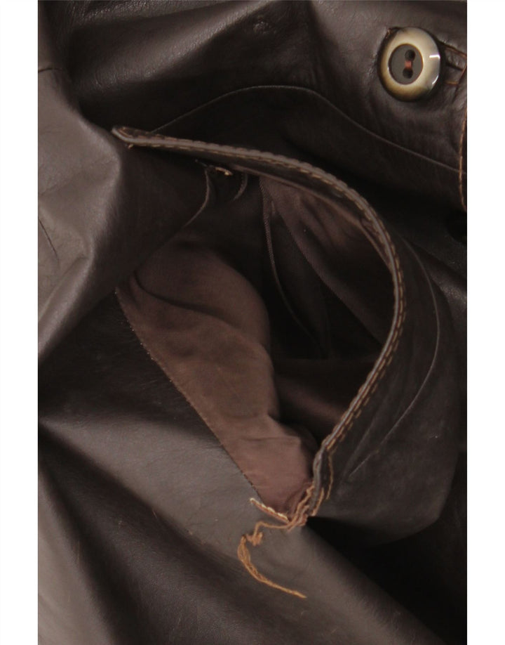 Vintage herre læderfrakke UK 38 medium brun