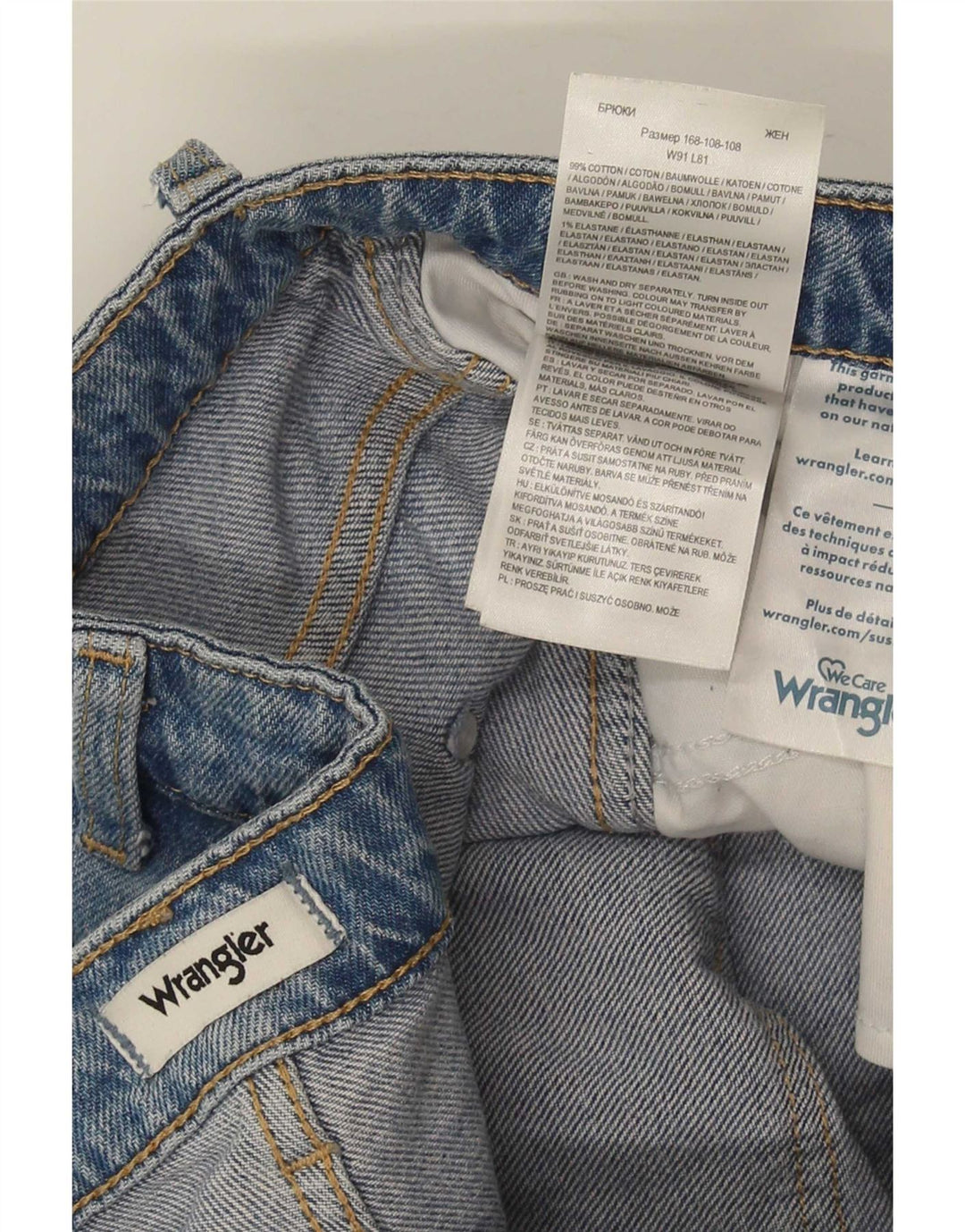 Wrangler Herre Mom Straight Jeans W36 L32 Blå Bomuld