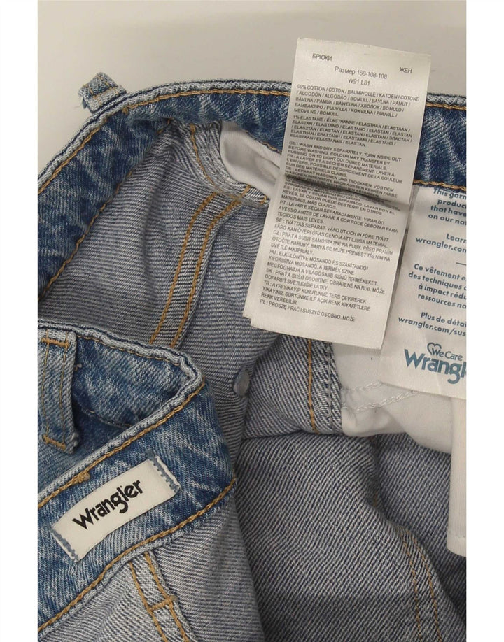 Wrangler Herre Mom Straight Jeans W36 L32 Blå Bomuld