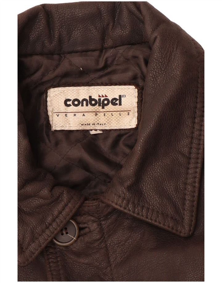 CONBIPEL Herre Læderjakke UK 42 XL Brun Læder