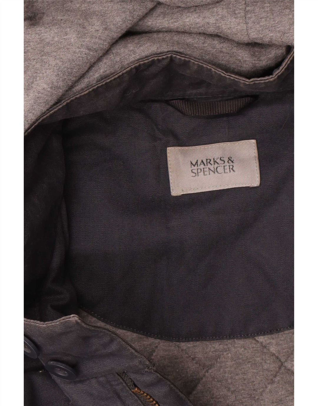 Marks & Spencer Herre Hooded Parka Jacket UK 42 XL Navy Blue