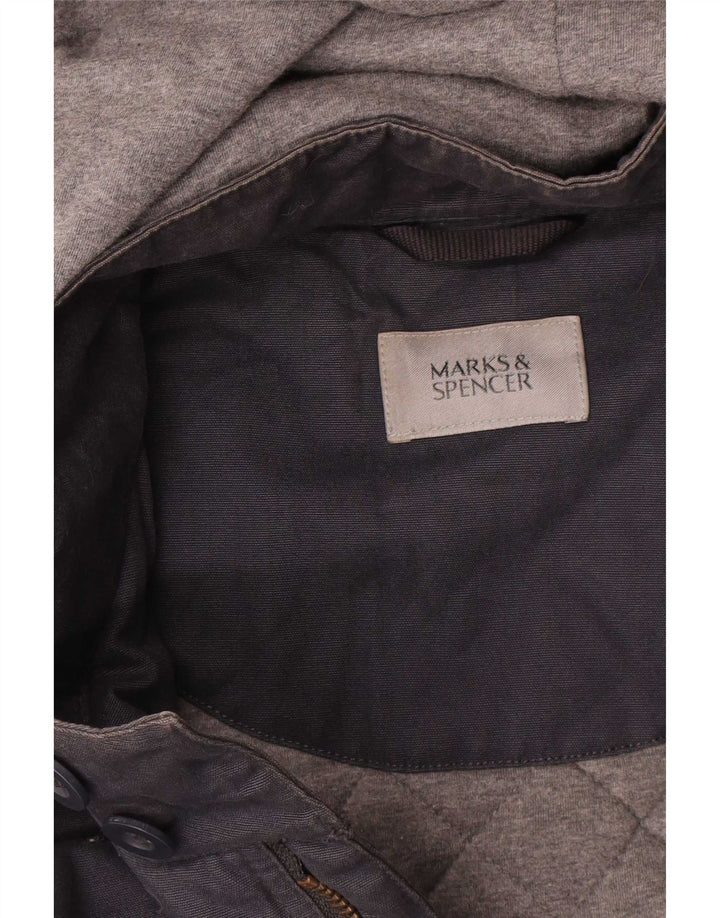 Marks & Spencer Herre Hooded Parka Jacket UK 42 XL Navy Blue
