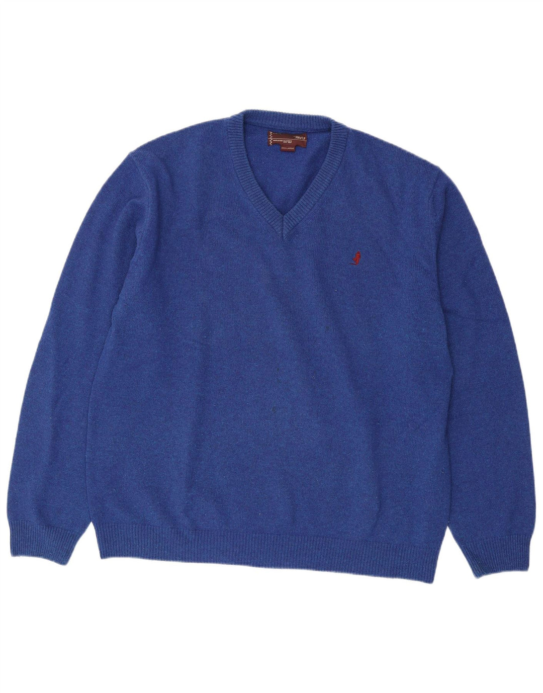 Marlboro Classics Herre V-hals sweater 3XL Blå Uld