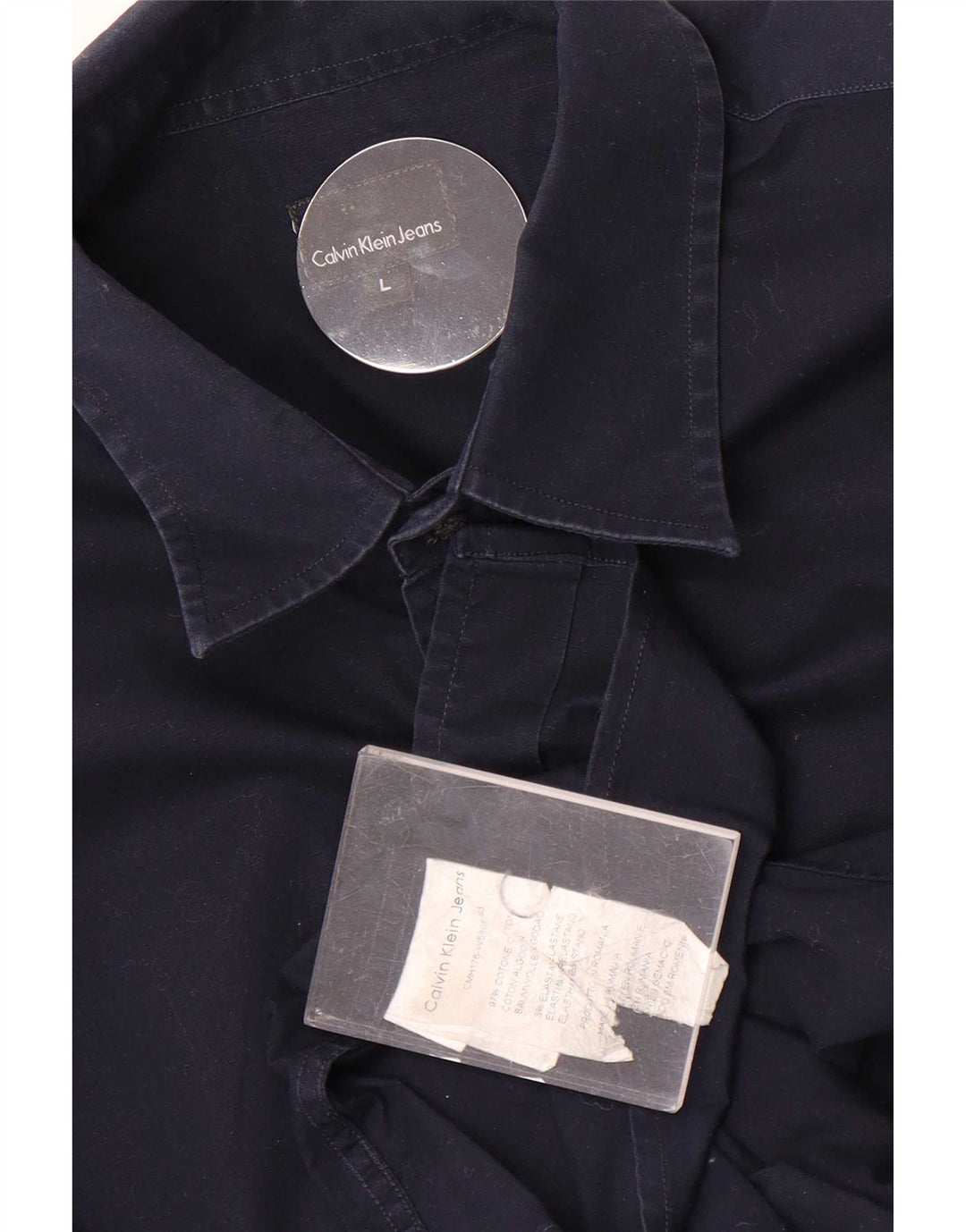 Calvin Klein Jeans Herreskjorte Stor marineblå bomuld