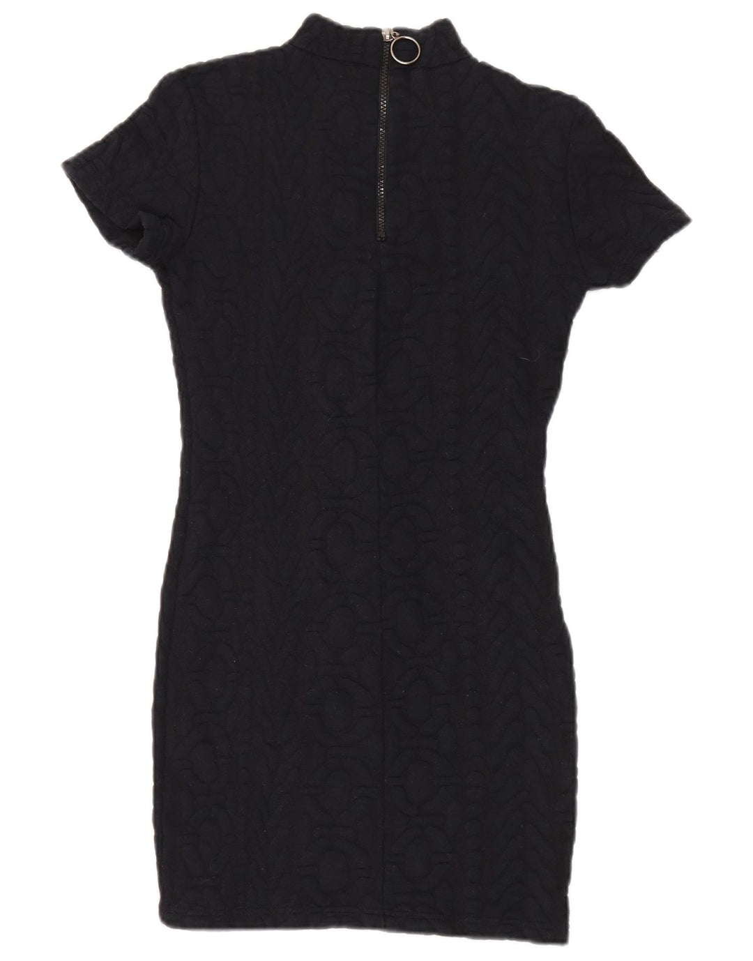 Topshop Dame Kortærmet Jumper Dress UK 10 Small Black Polyester