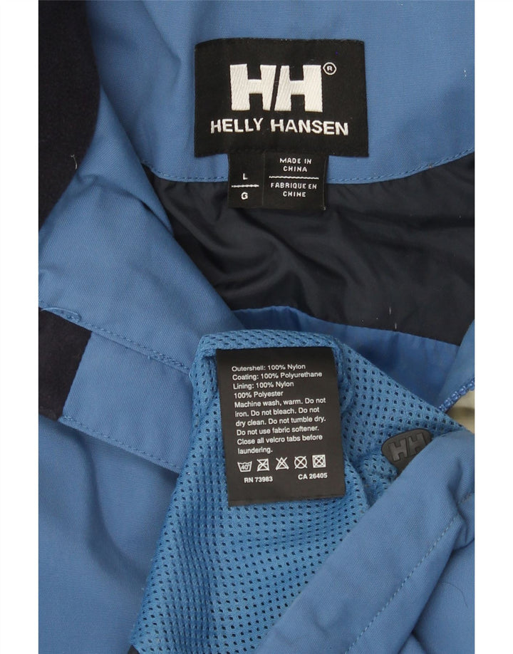 Helly Hansen Herre Hættevindjakke UK 40 Large Blue Colourblock