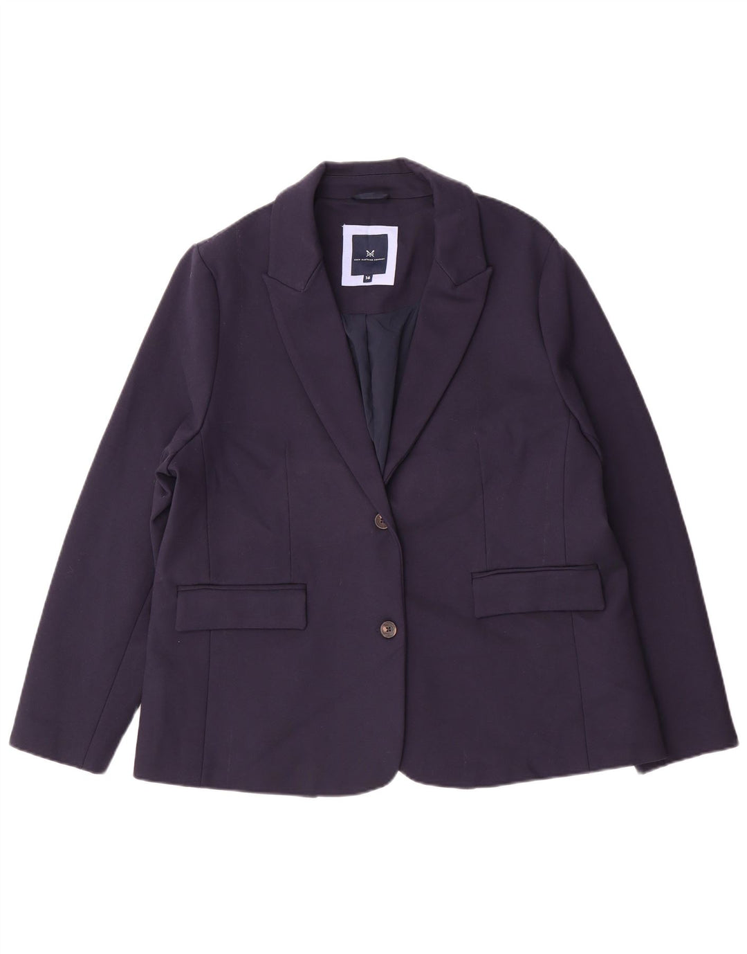 Crew Clothing Dame 2-knaps blazerjakke UK 16 Large Navy Blue Viscose