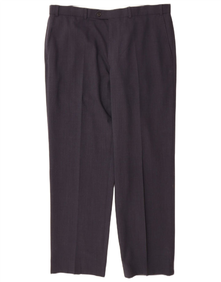 Marks & Spencer Straight Suit Bukser til mænd W38 L31 Marineblå polyester
