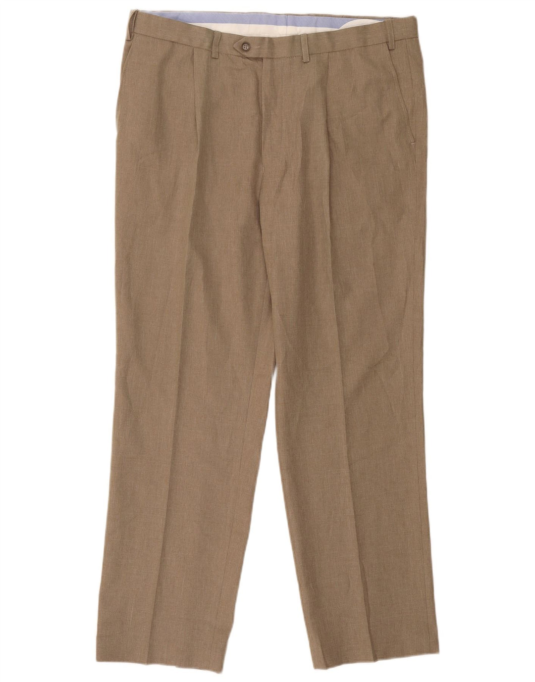 Marks & Spencer Herre Regular Fit Suit Bukser W38 L31 Beige Polyester
