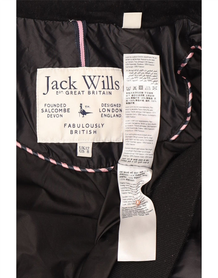 JACK WILLS Polstret jakke til kvinder UK 12 Medium Sort Polyester