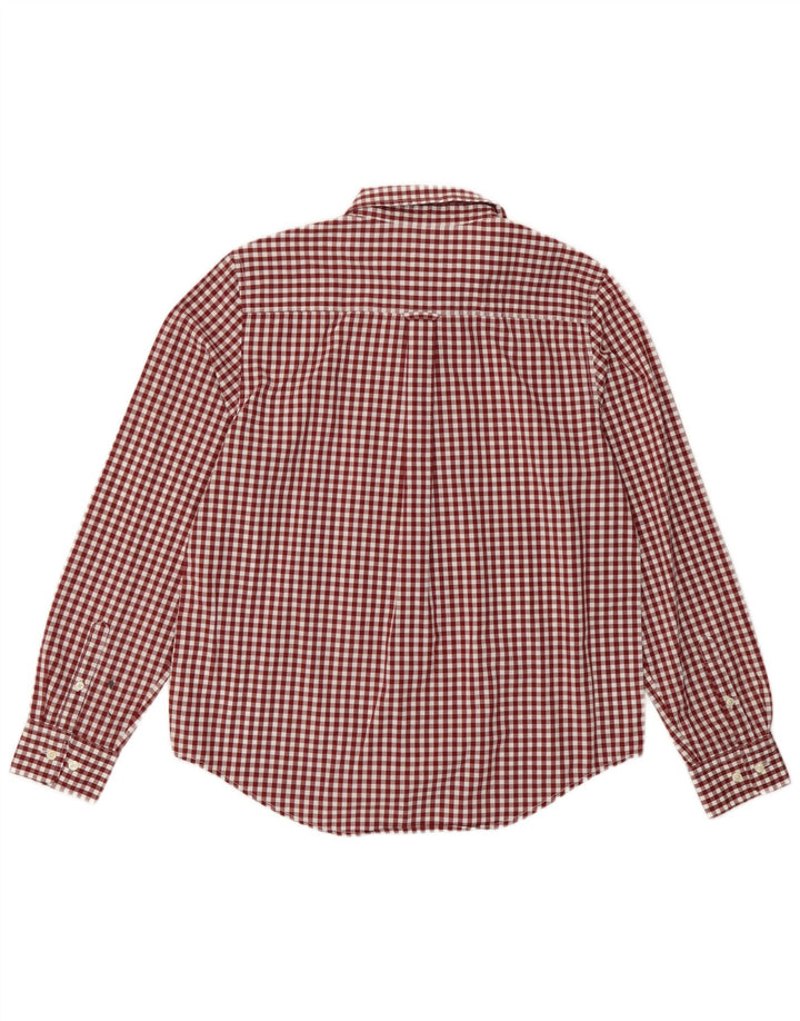 Gant Dameskjorte UK 10 Small Burgundy Gingham Cotton