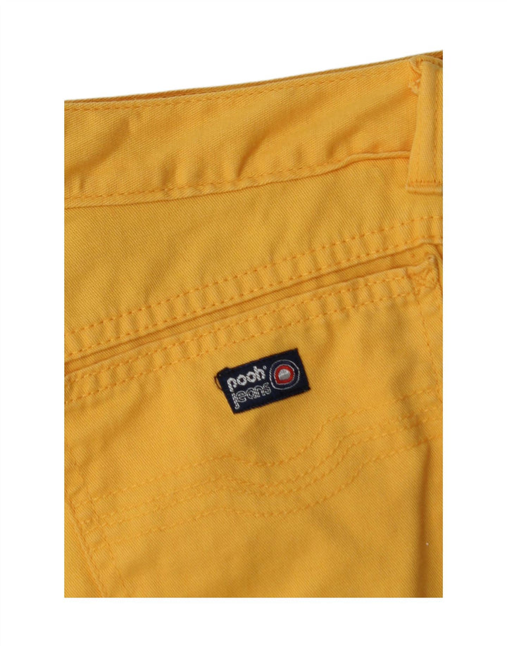 POOH Womens Slim Casual Trousers W30 L29 Yellow