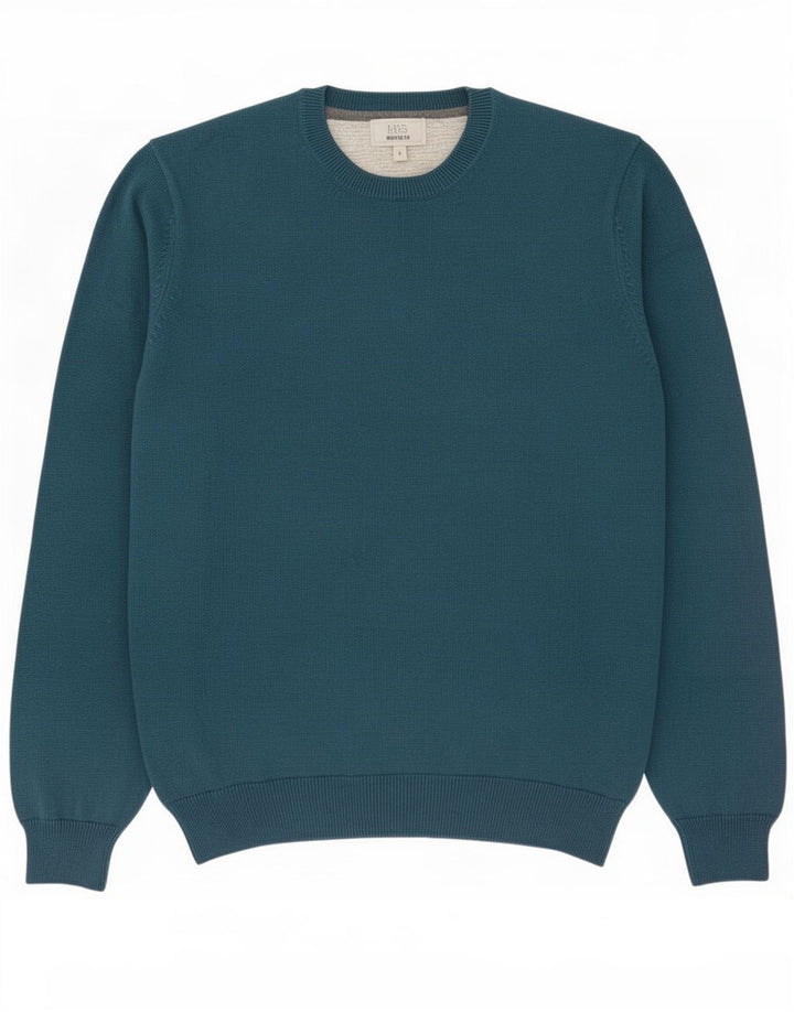 Marks & Spencer Herre Regular Fit Jumper Sweater med rund hals, stor grøn