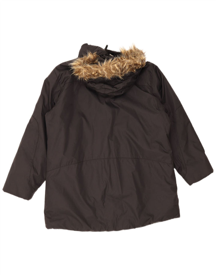 Helly Hansen Dame Hooded Parka Jacket UK 18 XL Sort Polyamid