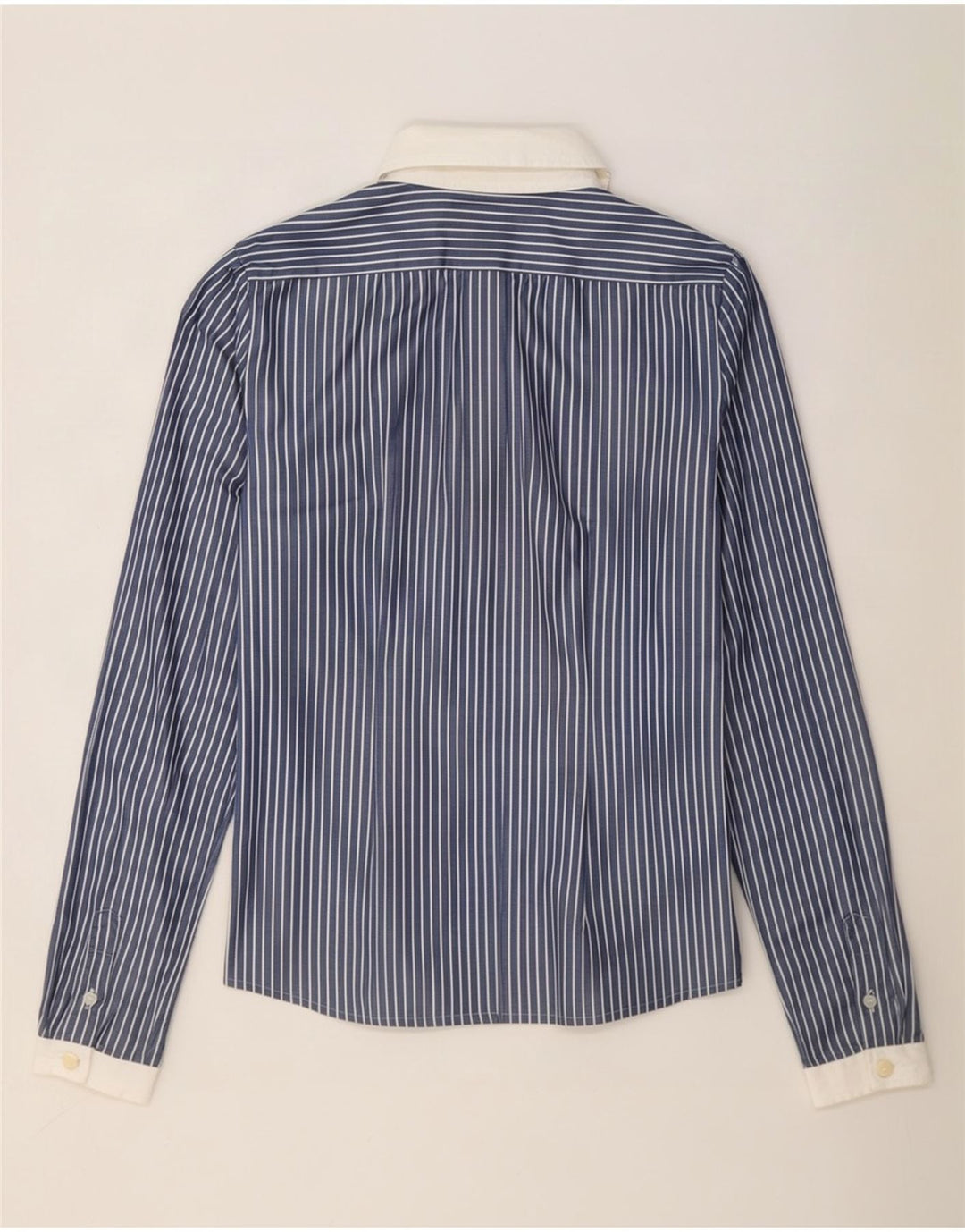 Dolce & Gabbana Dame Shirt Bluse IT 42 Medium Blue Pinstripe