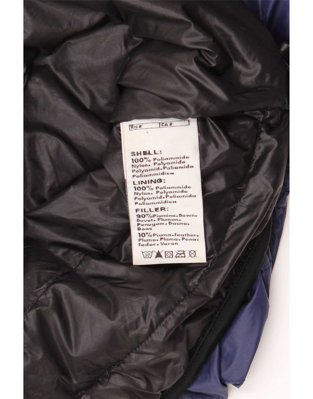 Kappa Herre polstret jakke UK 40 Large Navy Blue Polyamide