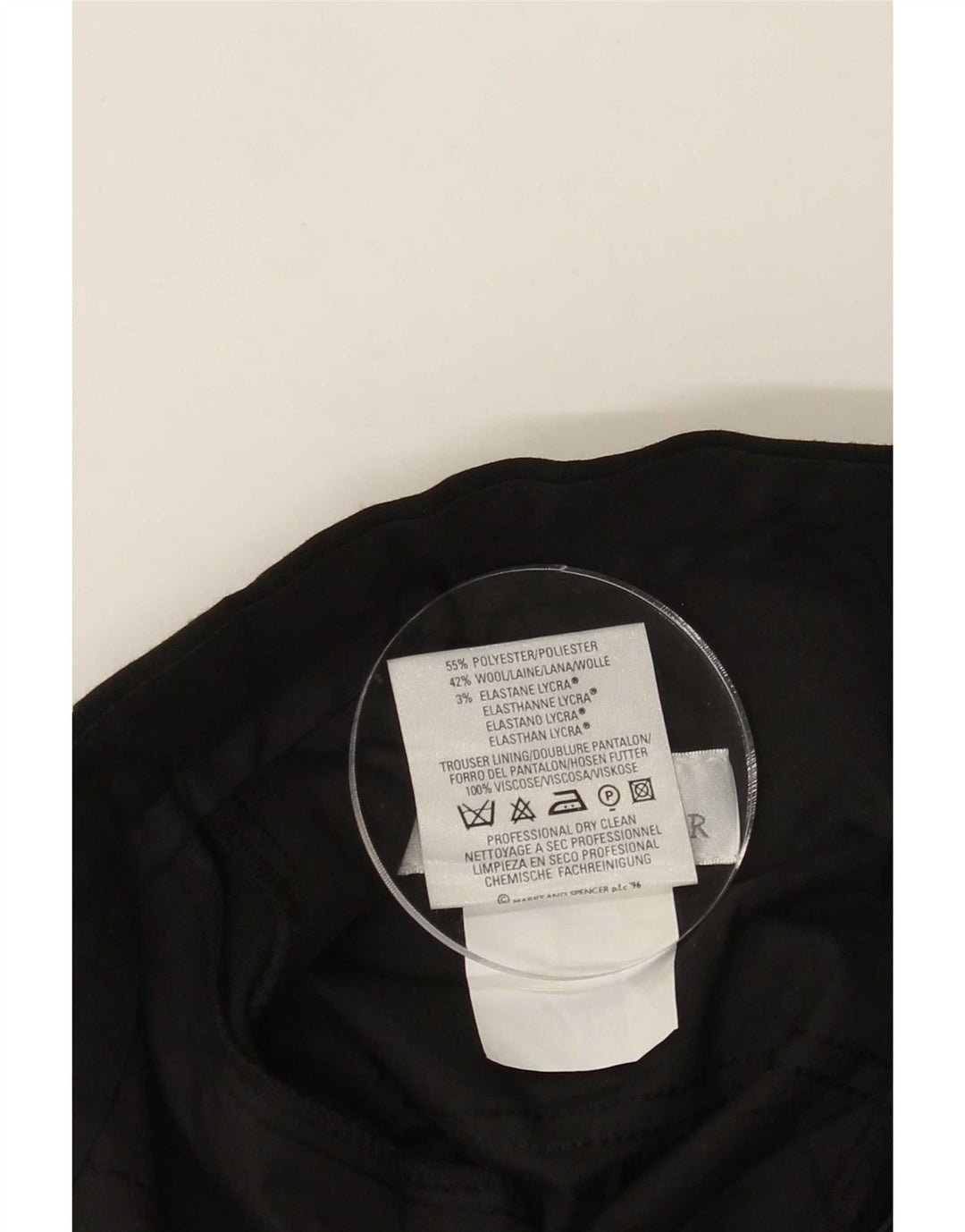 Marks & Spencer Herre Pegged Suit Bukser W32 L33 Sort Polyester