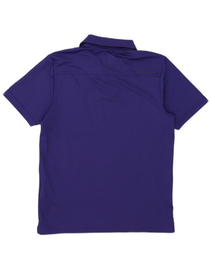 Under Armour Herre Heat Gear Polo Shirt Medium Blue Polyester