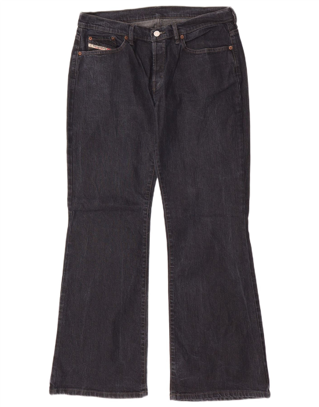 Diesel Dame Flared Jeans W34 L32 Marineblå Bomuld