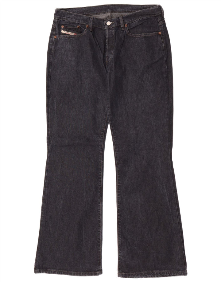 Diesel Dame Flared Jeans W34 L32 Marineblå Bomuld