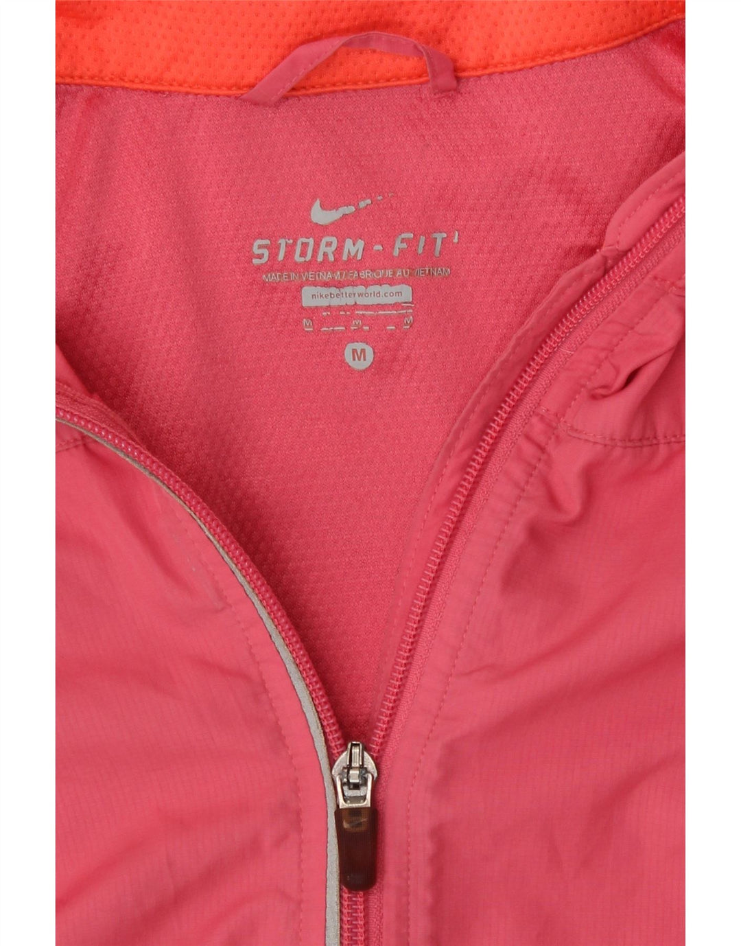 Nike Dame Storm-Fit regnjakke UK 12 Medium Pink Colourblock Polyester