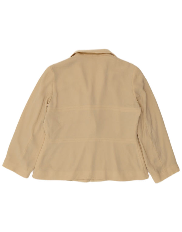Zara Dame 2-knaps blazerjakke US 14 XL Beige Polyester