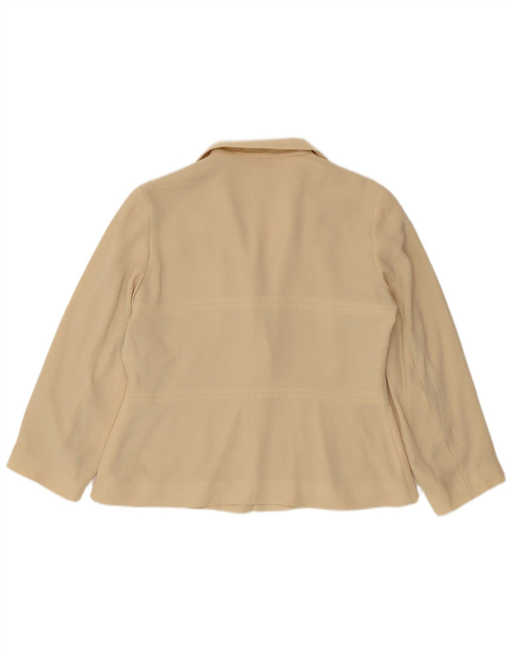 Zara Dame 2-knaps blazerjakke US 14 XL Beige Polyester