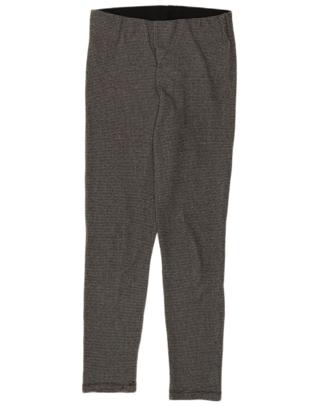 Zara Dame Slim Fit Leggings UK 14 Large Grå Houndstooth