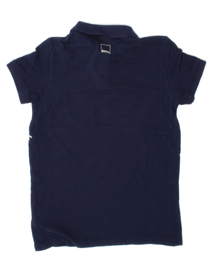 BENCH Boys Graphic Polo Shirt 10-11 Years Navy Blue Cotton Vintage Bench and Second-Hand Bench from Messina Hembry 