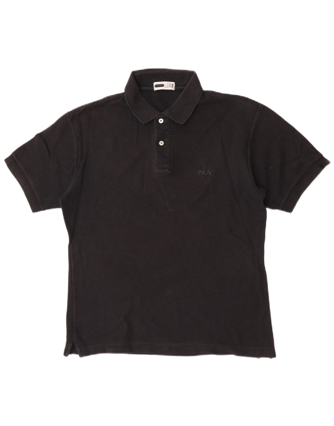 Fila Herre Polo Shirt IT 46 Lille Sort Bomuld