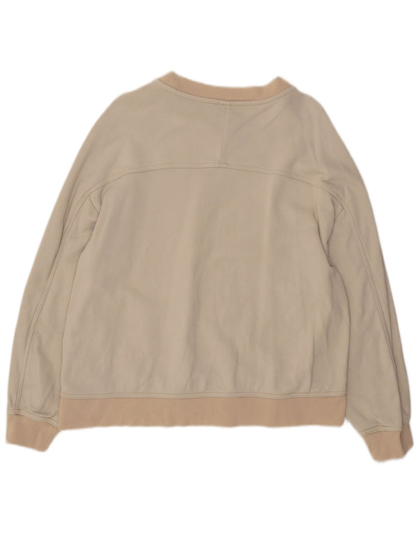 Cos Dame Sweatshirt Jumper UK 14 Medium Beige Polyamid