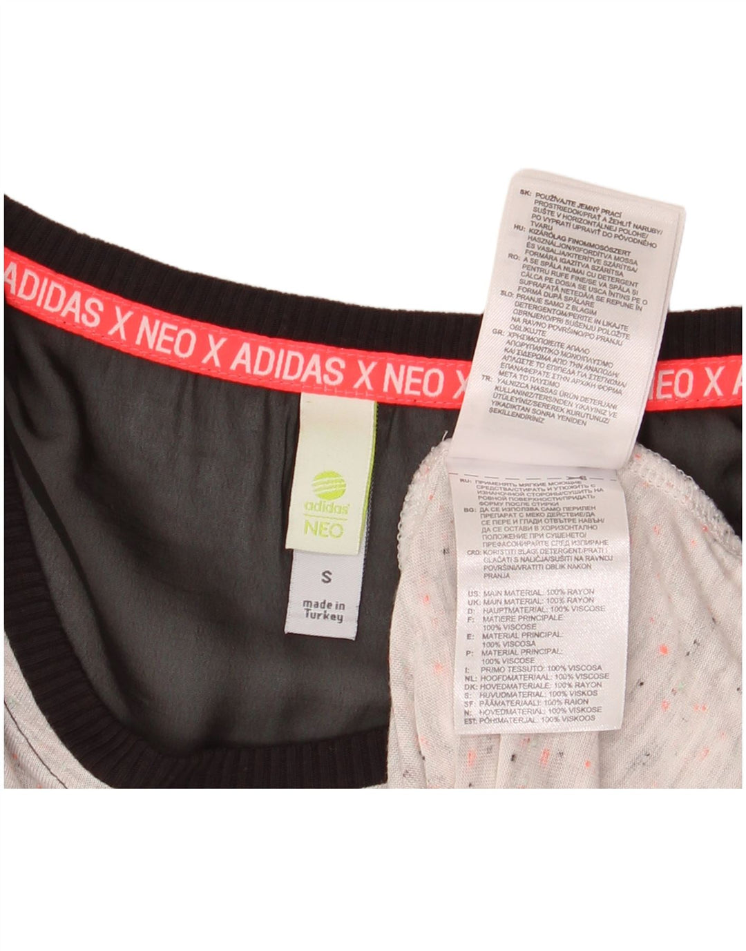 ADIDAS T-shirt uden ærmer til kvinder DK 10 Small Grey Colourblock Rayon