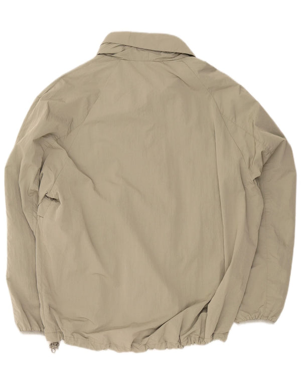 Zara Herre Loose Fit Anorak Jacket UK 36 Small Khaki Polyester
