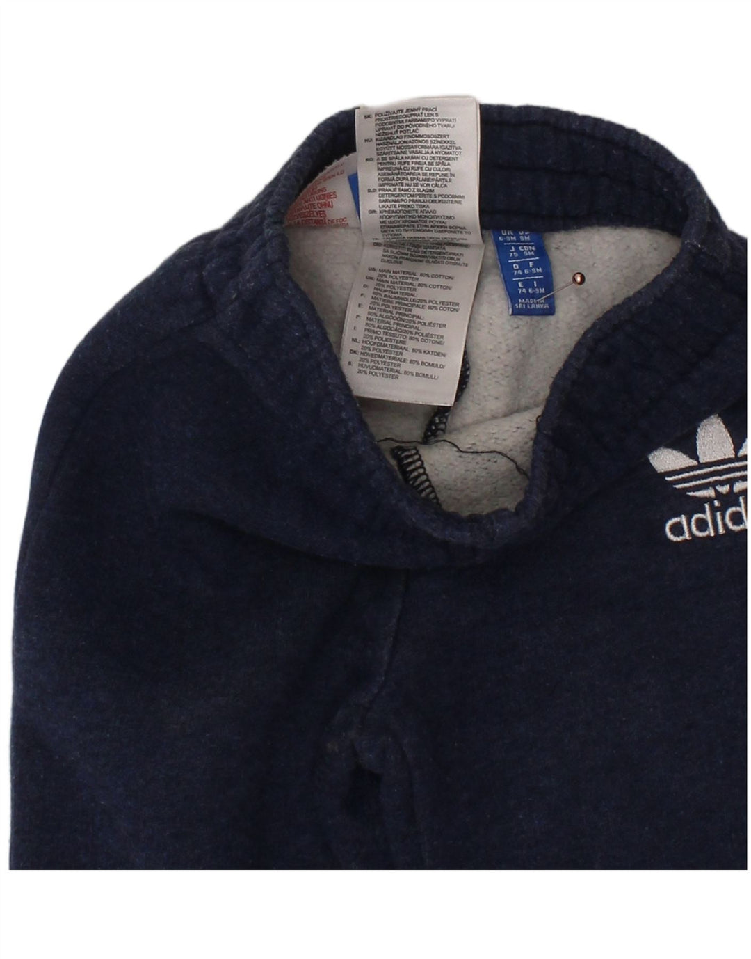 ADIDAS Baby Boys Grafiske Joggers Træningsdragt Bukser 6-9 måneder Marineblå