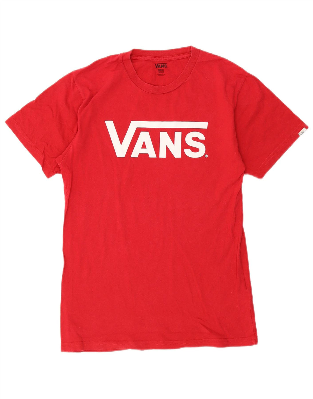 Vans Herre Grafisk T-Shirt Top Lille Rød Bomuld