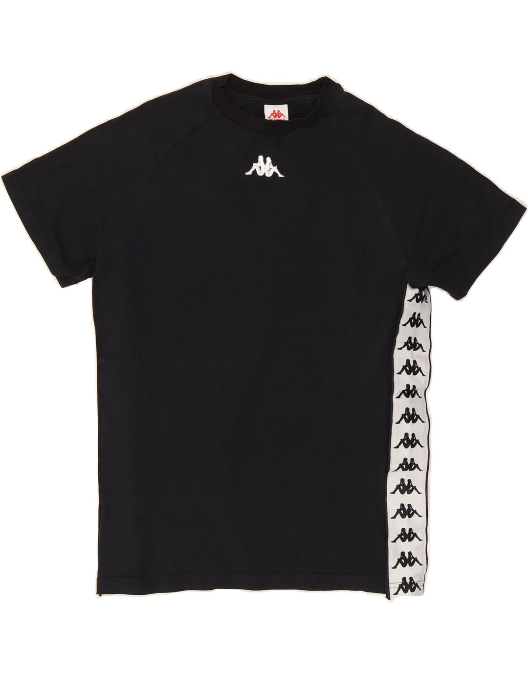 KAPPA Womens Graphic T-Shirt Top UK 10 Small Black Vintage Kappa and Second-Hand Kappa from Messina Hembry 