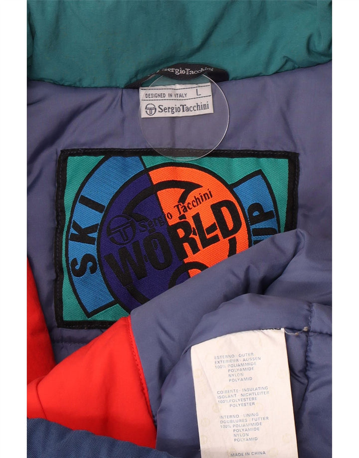 Sergio Tacchini Herre Skijakke UK 40 Stor Flerfarvet Colourblock