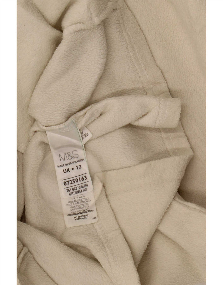 Marks & Spencer Fleecejakke til kvinder UK 12 Medium Beige Polyester