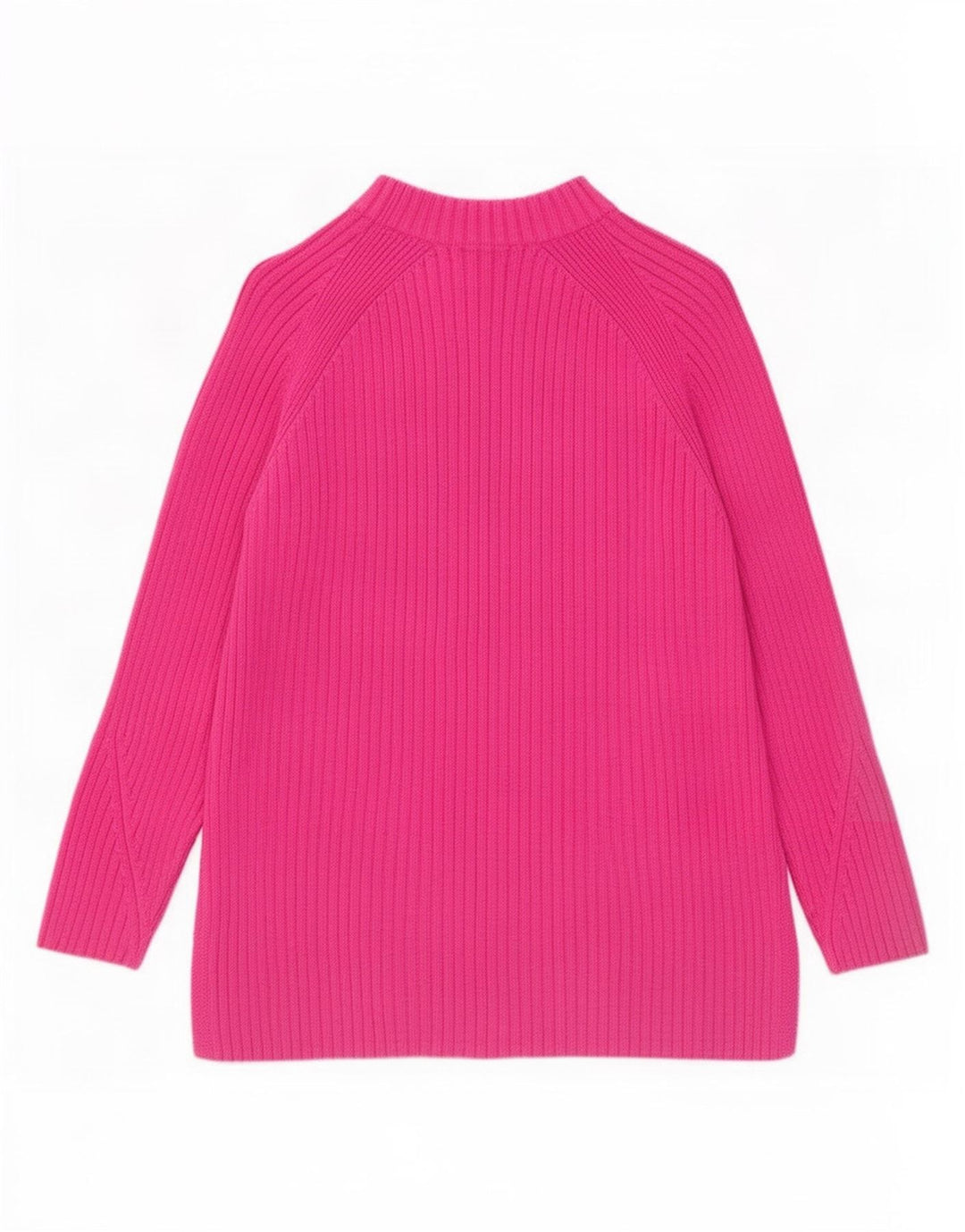 Marks & Spencer Dame Turtle Neck Jumper Sweater UK 14 Medium Pink Bomuld