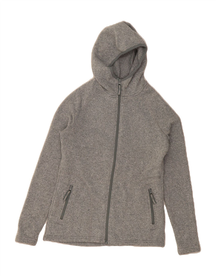 MOUNTAIN WAREHOUSE Womens Zip Hoodie Sweater UK 10 Small  Grey Polyester Vintage Mountain Warehouse and Second-Hand Mountain Warehouse from Messina Hembry 