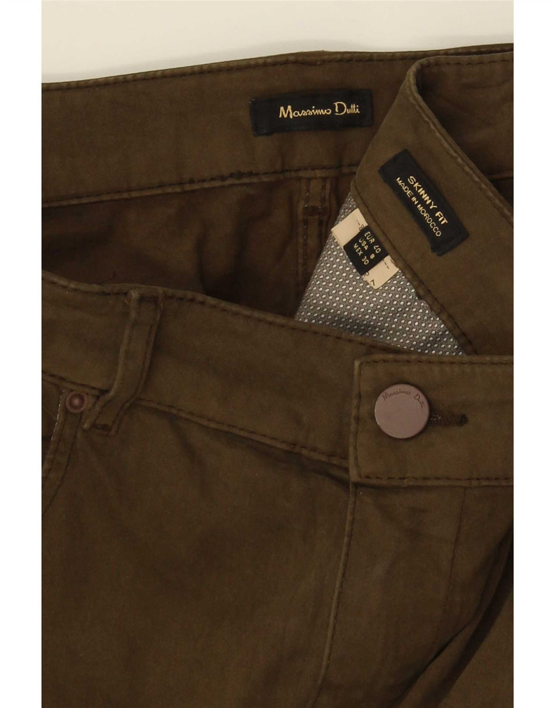 Massimo Dutti Dame Skinny Jeans EU 40 Medium W30 L30 Grøn